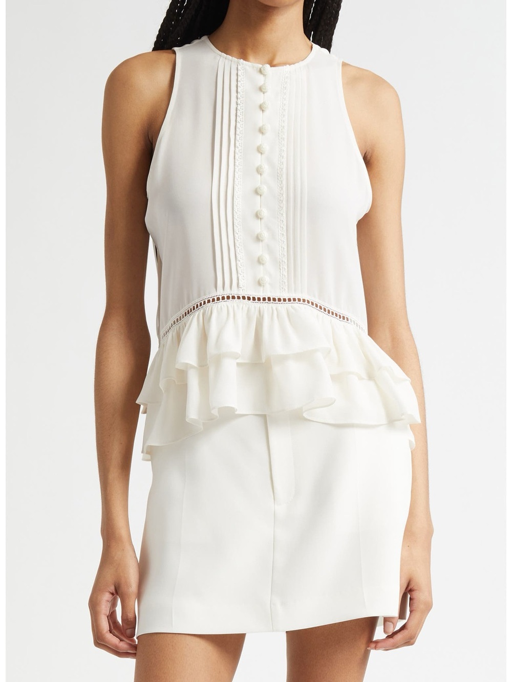 cinq a sept Leesal Pintuck Pleat Top